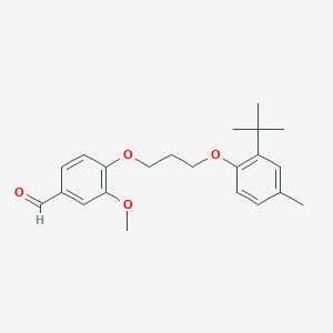 molecular formula C22H28O4 B5032975 4-[3-(2-tert-butyl-4-methylphenoxy)propoxy]-3-methoxybenzaldehyde 