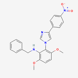 N-benzyl-3,6-dimethoxy-2-[4-(4-nitrophenyl)-1H-imidazol-1-yl]aniline