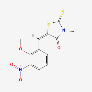 5-(2-methoxy-3-nitrobenzylidene)-3-methyl-2-thioxo-1,3-thiazolidin-4-one