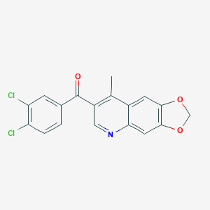 molecular formula C18H11Cl2NO3 B503302 (3,4-Dichlorophenyl)(8-methyl[1,3]dioxolo[4,5-g]quinolin-7-yl)methanone 