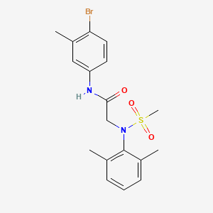 molecular formula C18H21BrN2O3S B5033025 N~1~-(4-bromo-3-methylphenyl)-N~2~-(2,6-dimethylphenyl)-N~2~-(methylsulfonyl)glycinamide 