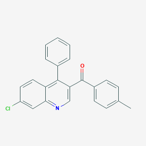 molecular formula C23H16ClNO B503305 (7-Chloro-4-phenylquinolin-3-yl)(4-methylphenyl)methanone 