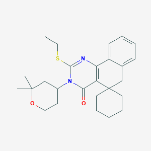 molecular formula C26H34N2O2S B5033093 3-(2,2-dimethyltetrahydro-2H-pyran-4-yl)-2-(ethylthio)-3H-spiro[benzo[h]quinazoline-5,1'-cyclohexan]-4(6H)-one 