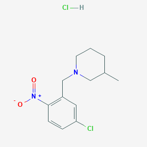 molecular formula C13H18Cl2N2O2 B5033107 1-[(5-Chloro-2-nitrophenyl)methyl]-3-methylpiperidine;hydrochloride 