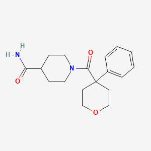 molecular formula C18H24N2O3 B5033108 1-[(4-phenyltetrahydro-2H-pyran-4-yl)carbonyl]-4-piperidinecarboxamide 