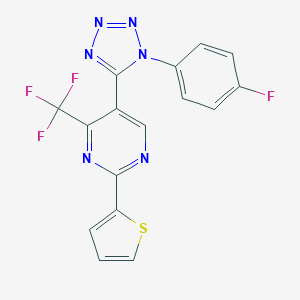 5-[1-(4-fluorophenyl)-1H-tetraazol-5-yl]-2-(2-thienyl)-4-(trifluoromethyl)pyrimidine