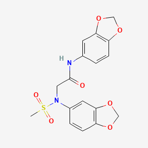 N~1~,N~2~-bis(1,3-benzodioxol-5-yl)-N~2~-(methylsulfonyl)glycinamide