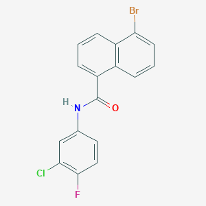 molecular formula C17H10BrClFNO B5033150 5-bromo-N-(3-chloro-4-fluorophenyl)naphthalene-1-carboxamide 