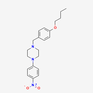 1-[(4-butoxyphenyl)methyl]-4-(4-nitrophenyl)piperazine