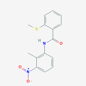 molecular formula C15H14N2O3S B5033165 N-(2-methyl-3-nitrophenyl)-2-(methylthio)benzamide 