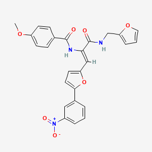 N-{1-{[(2-furylmethyl)amino]carbonyl}-2-[5-(3-nitrophenyl)-2-furyl]vinyl}-4-methoxybenzamide