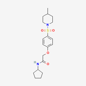 molecular formula C19H28N2O4S B5033187 N-cyclopentyl-2-[4-(4-methylpiperidin-1-yl)sulfonylphenoxy]acetamide 