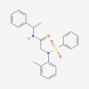 molecular formula C23H24N2O3S B5033229 N~2~-(2-methylphenyl)-N-(1-phenylethyl)-N~2~-(phenylsulfonyl)glycinamide 