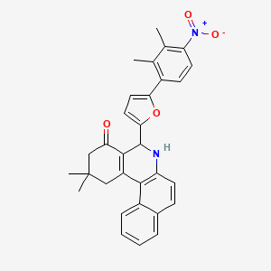 5-[5-(2,3-Dimethyl-4-nitrophenyl)furan-2-yl]-2,2-dimethyl-1,3,5,6-tetrahydrobenzo[a]phenanthridin-4-one