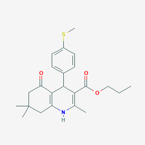 molecular formula C23H29NO3S B5033242 Propyl 2,7,7-trimethyl-4-[4-(methylsulfanyl)phenyl]-5-oxo-1,4,5,6,7,8-hexahydroquinoline-3-carboxylate 