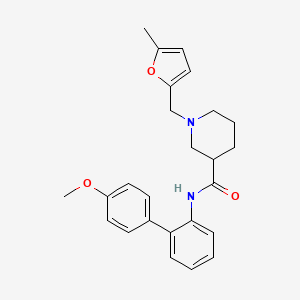 molecular formula C25H28N2O3 B5033249 N-[2-(4-methoxyphenyl)phenyl]-1-[(5-methylfuran-2-yl)methyl]piperidine-3-carboxamide 