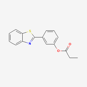 molecular formula C16H13NO2S B5033291 [3-(1,3-Benzothiazol-2-yl)phenyl] propanoate 