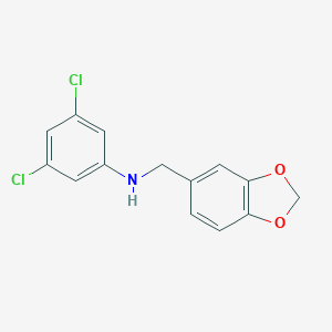 molecular formula C14H11Cl2NO2 B503331 N-(1,3-benzodioxol-5-ylmethyl)-3,5-dichloroaniline CAS No. 861509-48-0