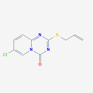molecular formula C10H8ClN3OS B503332 2-(allylsulfanyl)-7-chloro-4H-pyrido[1,2-a][1,3,5]triazin-4-one 