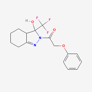 1-[3-hydroxy-3-(trifluoromethyl)-4,5,6,7-tetrahydro-3aH-indazol-2-yl]-2-phenoxyethanone