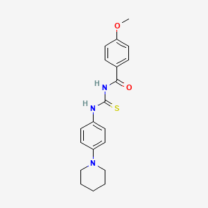 4-methoxy-N-[(4-piperidin-1-ylphenyl)carbamothioyl]benzamide