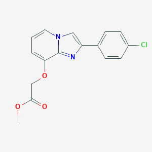 molecular formula C16H13ClN2O3 B503334 Methyl {[2-(4-chlorophenyl)imidazo[1,2-a]pyridin-8-yl]oxy}acetate 
