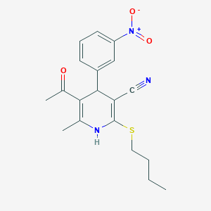 5-acetyl-2-butylsulfanyl-6-methyl-4-(3-nitrophenyl)-1,4-dihydropyridine-3-carbonitrile