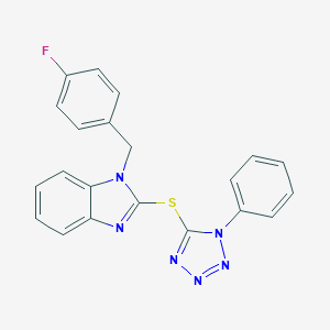 1-(4-fluorobenzyl)-2-[(1-phenyl-1H-tetraazol-5-yl)sulfanyl]-1H-benzimidazole