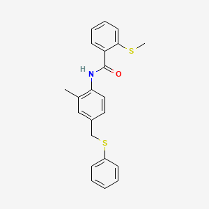 N-{2-methyl-4-[(phenylthio)methyl]phenyl}-2-(methylthio)benzamide