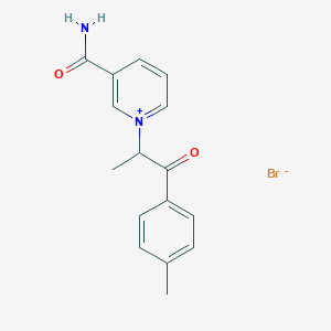 1-[1-(4-Methylphenyl)-1-oxopropan-2-yl]pyridin-1-ium-3-carboxamide;bromide