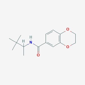 N-(3,3-DIMETHYL-2-BUTANYL)-2,3-DIHYDRO-1,4-BENZODIOXINE-6-CARBOXAMIDE