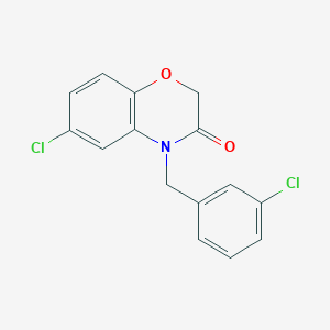 molecular formula C15H11Cl2NO2 B503346 6-chloro-4-(3-chlorobenzyl)-2H-1,4-benzoxazin-3(4H)-one 