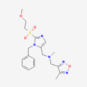 ({1-benzyl-2-[(2-methoxyethyl)sulfonyl]-1H-imidazol-5-yl}methyl)methyl[(4-methyl-1,2,5-oxadiazol-3-yl)methyl]amine