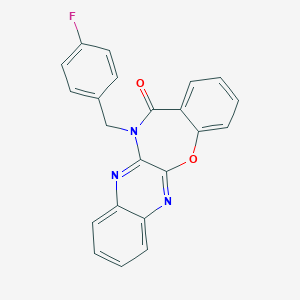 12-(4-fluorobenzyl)quinoxalino[2,3-b][1,4]benzoxazepin-13(12H)-one