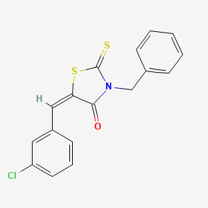 (5E)-3-benzyl-5-[(3-chlorophenyl)methylidene]-2-sulfanylidene-1,3-thiazolidin-4-one