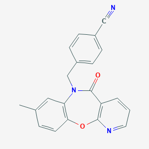molecular formula C21H15N3O2 B503349 4-{[8-methyl-5-oxopyrido[2,3-b][1,5]benzoxazepin-6(5H)-yl]methyl}benzonitrile 