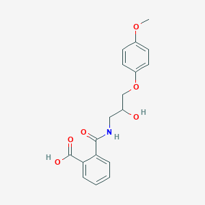 2-{[2-Hydroxy-3-(4-methoxyphenoxy)propyl]carbamoyl}benzoic acid