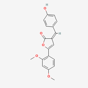 molecular formula C19H16O5 B5033515 (3Z)-5-(2,4-dimethoxyphenyl)-3-[(4-hydroxyphenyl)methylidene]furan-2-one 