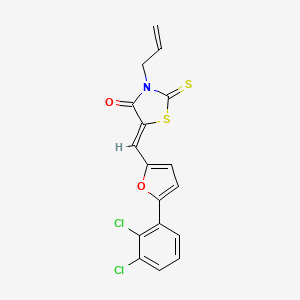 (5Z)-5-{[5-(2,3-DICHLOROPHENYL)FURAN-2-YL]METHYLIDENE}-3-(PROP-2-EN-1-YL)-2-SULFANYLIDENE-1,3-THIAZOLIDIN-4-ONE