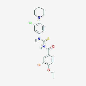 3-bromo-N-{[3-chloro-4-(piperidin-1-yl)phenyl]carbamothioyl}-4-ethoxybenzamide