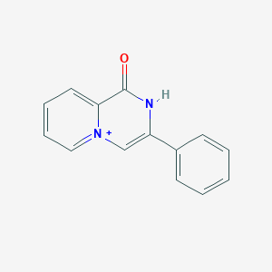 molecular formula C14H11N2O+ B503361 1-oxo-3-phenyl-1H,2H-pyrido[1,2-a]pyrazin-5-ium 