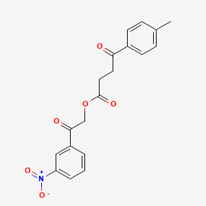 2-(3-nitrophenyl)-2-oxoethyl 4-(4-methylphenyl)-4-oxobutanoate