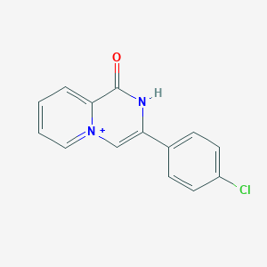 molecular formula C14H10ClN2O+ B503362 3-(4-chlorophenyl)-1-oxo-1H,2H-pyrido[1,2-a]pyrazin-5-ium 