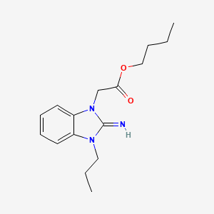 BUTYL 2-(2-IMINO-3-PROPYL-2,3-DIHYDRO-1H-1,3-BENZODIAZOL-1-YL)ACETATE