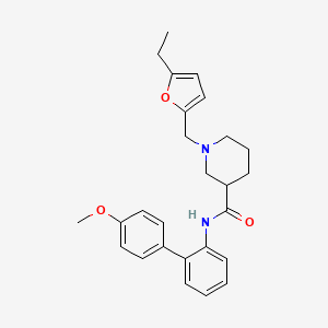 1-[(5-ethylfuran-2-yl)methyl]-N-[2-(4-methoxyphenyl)phenyl]piperidine-3-carboxamide