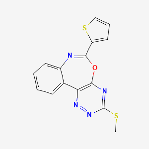 3-(methylthio)-6-(2-thienyl)[1,2,4]triazino[5,6-d][3,1]benzoxazepine