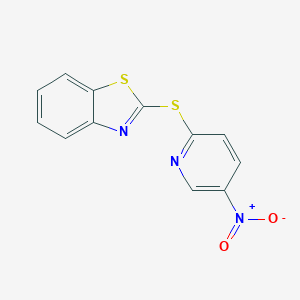 molecular formula C12H7N3O2S2 B503366 2-[(5-Nitropyridin-2-yl)sulfanyl]-1,3-benzothiazole CAS No. 146724-09-6