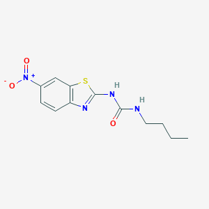molecular formula C12H14N4O3S B503367 N-butyl-N'-{6-nitro-1,3-benzothiazol-2-yl}urea 