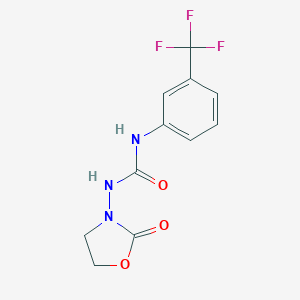 molecular formula C11H10F3N3O3 B503369 N-(2-oxo-1,3-oxazolidin-3-yl)-N'-[3-(trifluoromethyl)phenyl]urea 