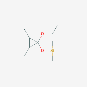 molecular formula C10H22O2Si B050337 Silane, [(1-ethoxy-2,3-dimethylcyclopropyl)oxy]trimethyl-(9CI) CAS No. 123169-69-7